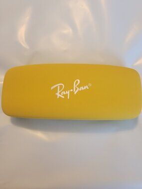 Ray Ban Hard Eyeglass Case Bright Yellow Red Inside Never Used